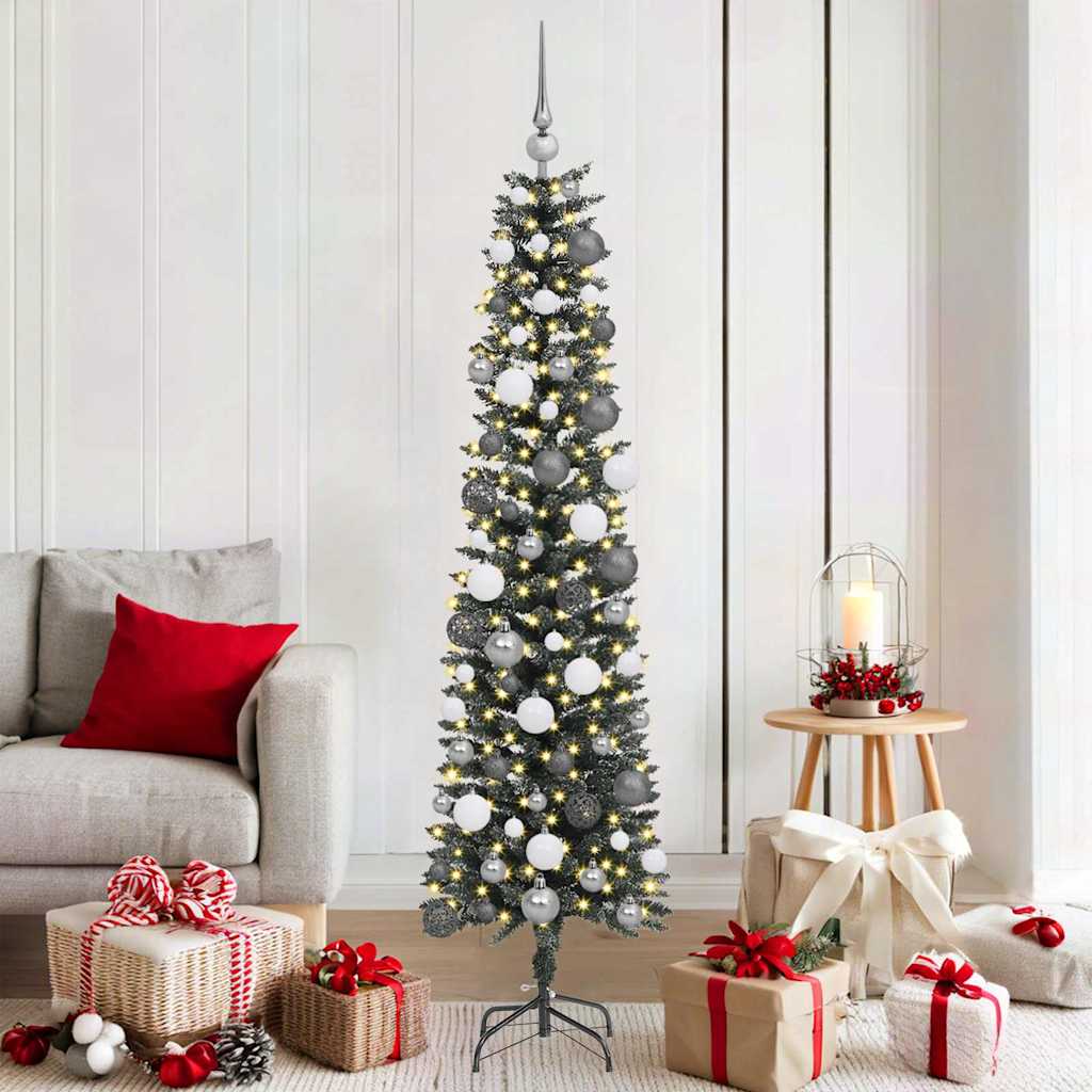 Sapin de Noël artificiel Vert 180 cm PVC, plastique et acier - XIOS