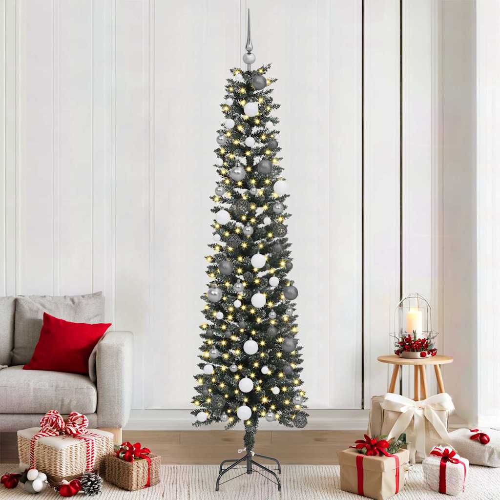 Sapin de Noël artificiel Vert 210 cm PVC, plastique et acier - XIOS
