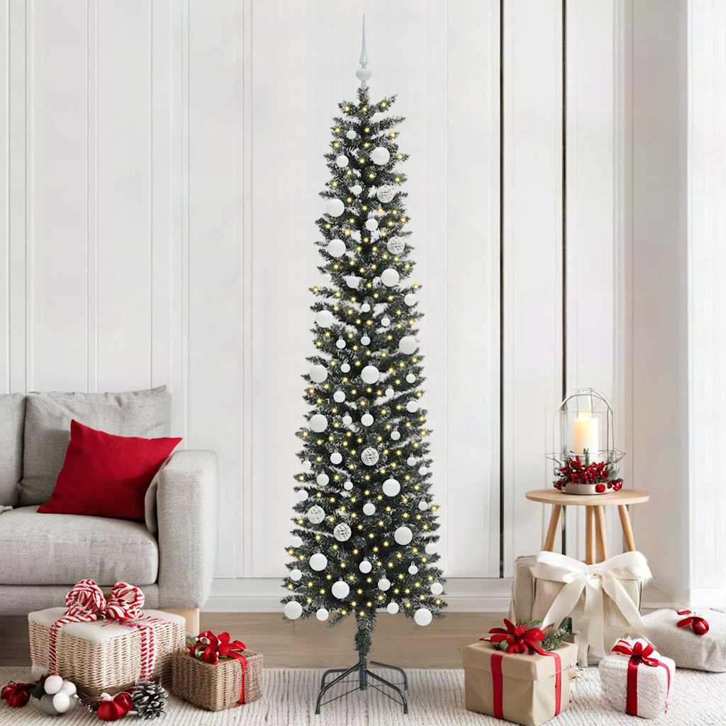 Sapin de Noël artificiel Vert 210 cm PVC, plastique et acier - XIOS
