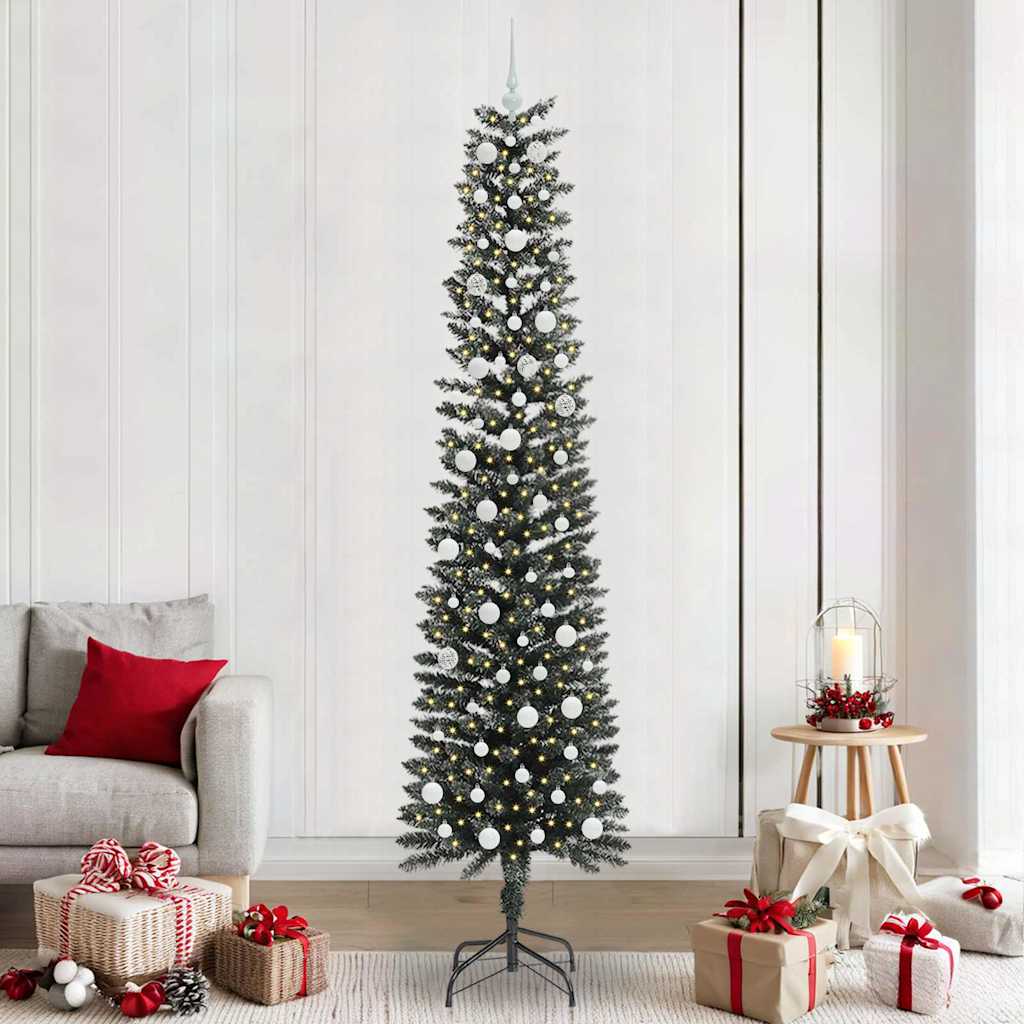 Sapin de Noël artificiel Vert 240 cm PVC, plastique et acier - XIOS