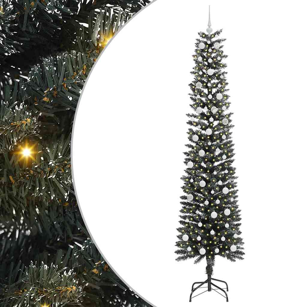 Sapin de Noël artificiel Vert 240 cm PVC, plastique et acier - XIOS