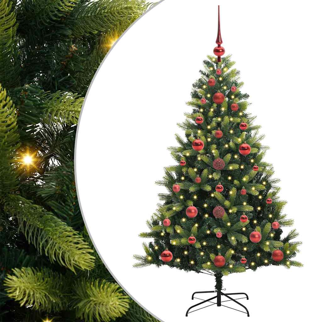 Arbre de Noël artificiel à charnières 150 LED Vert 120 cm - XIOS