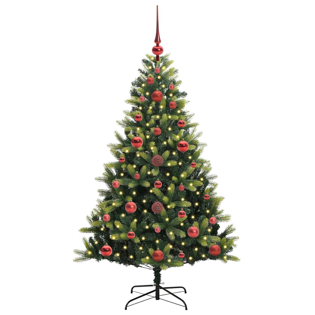 Arbre de Noël artificiel à charnières 150 LED Vert 120 cm - XIOS