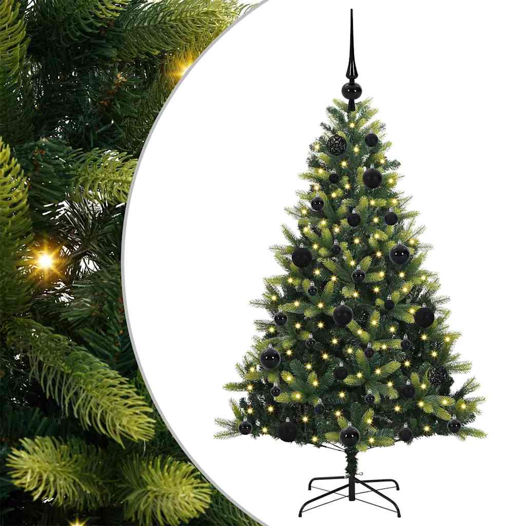 Arbre de Noël artificiel à charnières 150 LED Vert 120 cm - XIOS