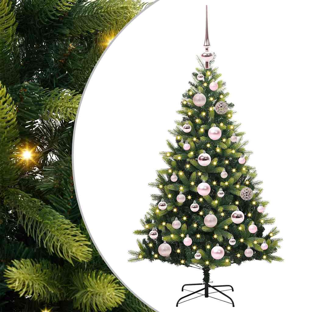 Arbre de Noël artificiel à charnières 150 LED Vert 120 cm - XIOS