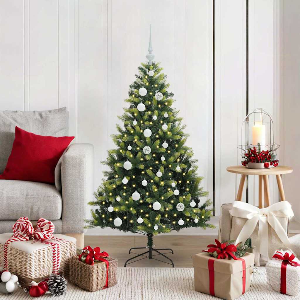 Arbre de Noël artificiel à charnières 150 LED Vert 120 cm - XIOS