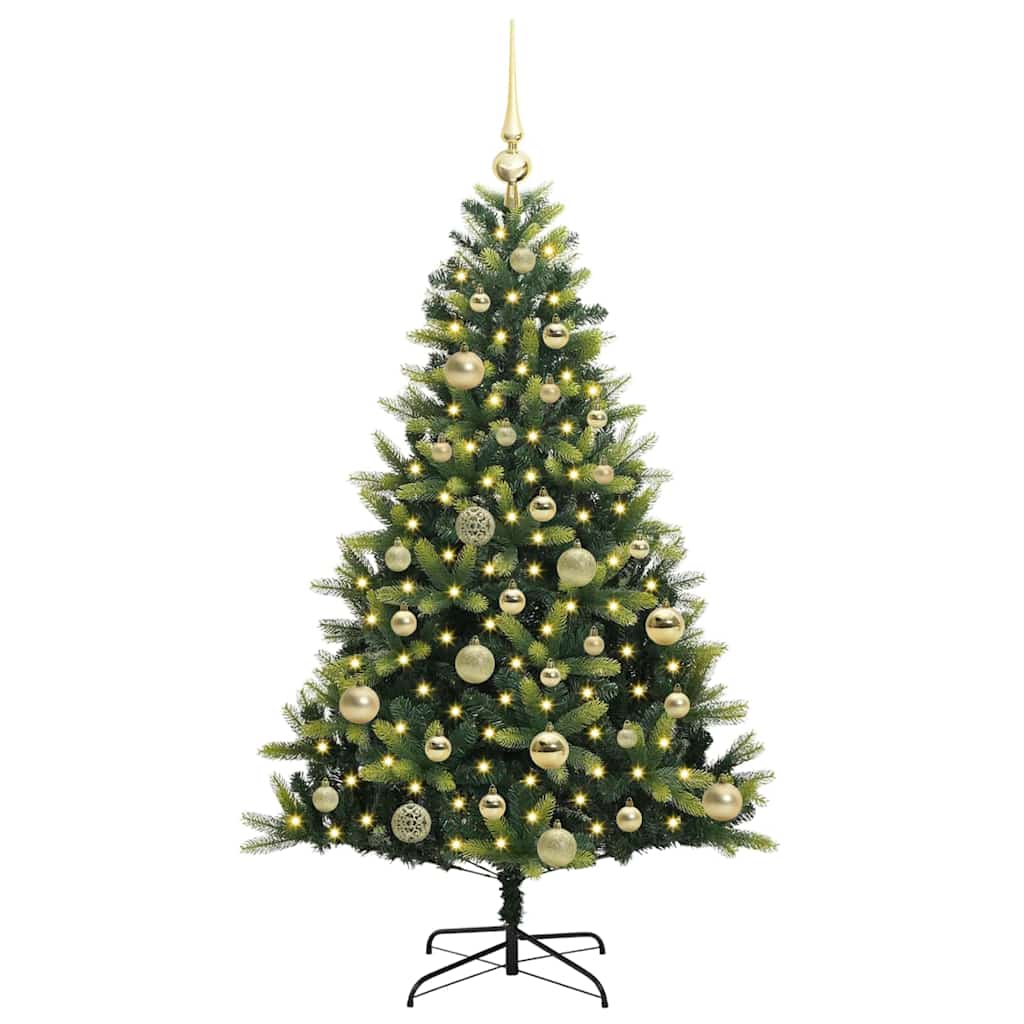 Arbre de Noël artificiel à charnières 150 LED Vert 120 cm - XIOS