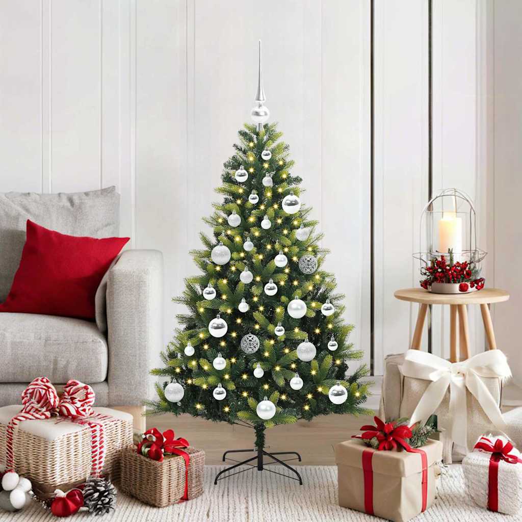 Arbre de Noël artificiel à charnières 150 LED Vert 120 cm - XIOS
