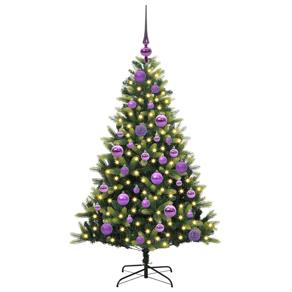Arbre de Noël artificiel à charnières 150 LED Vert 120 cm - XIOS