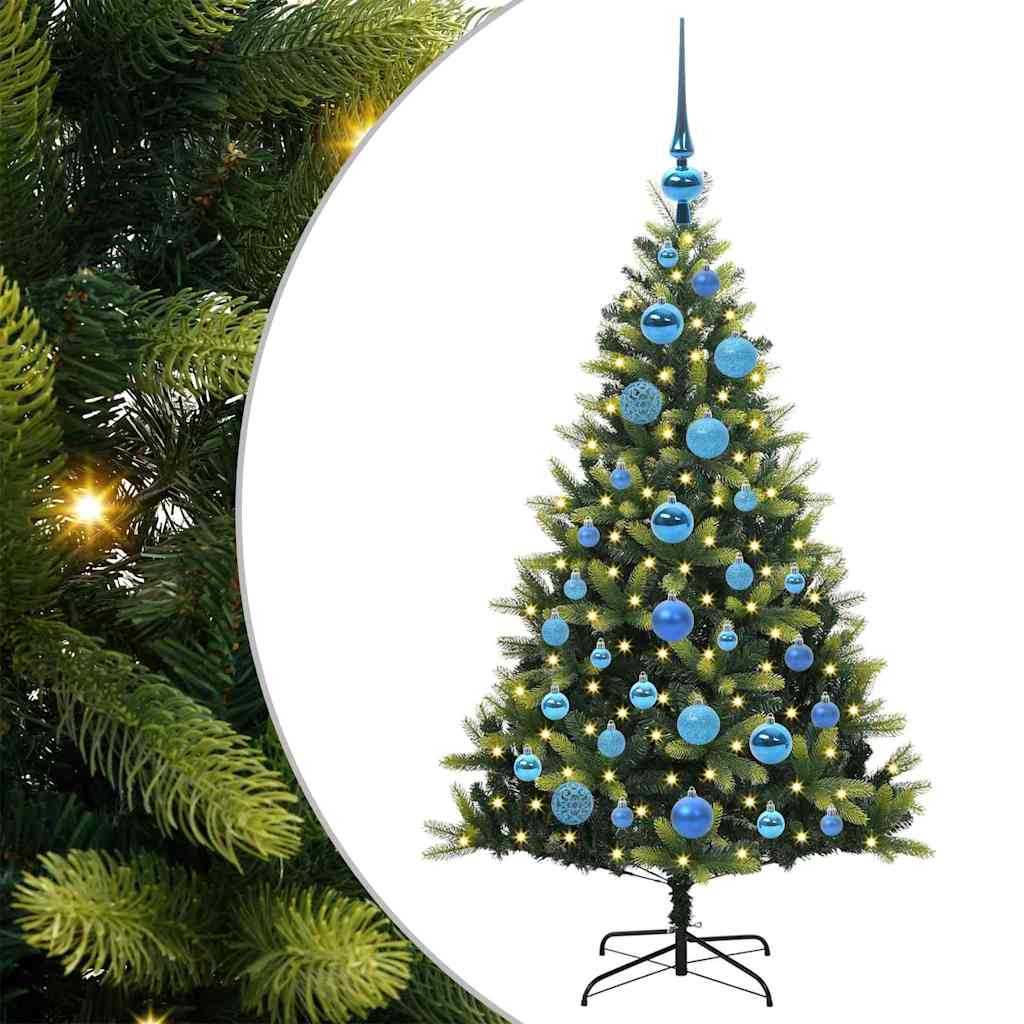 Arbre de Noël artificiel à charnières 150 LED Vert 120 cm - XIOS