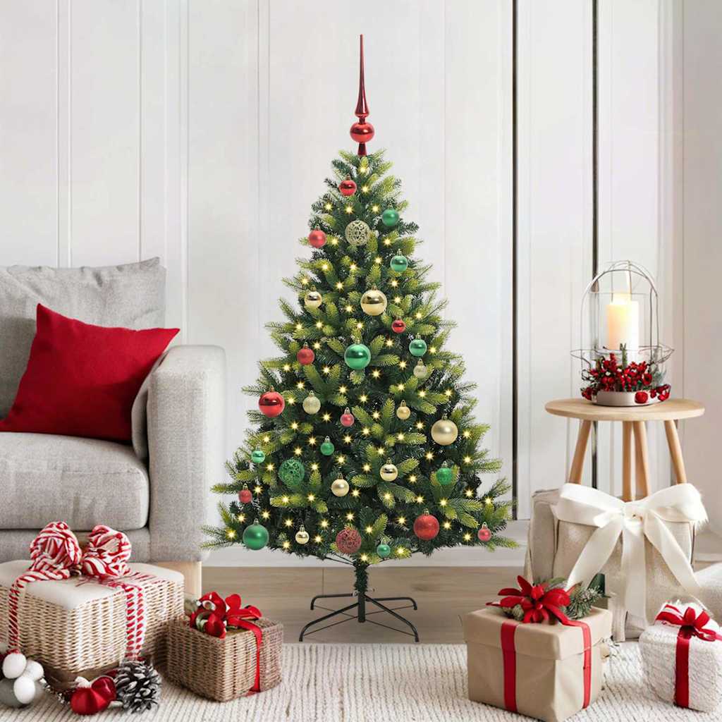 Arbre de Noël artificiel à charnières 150 LED Vert 120 cm - XIOS