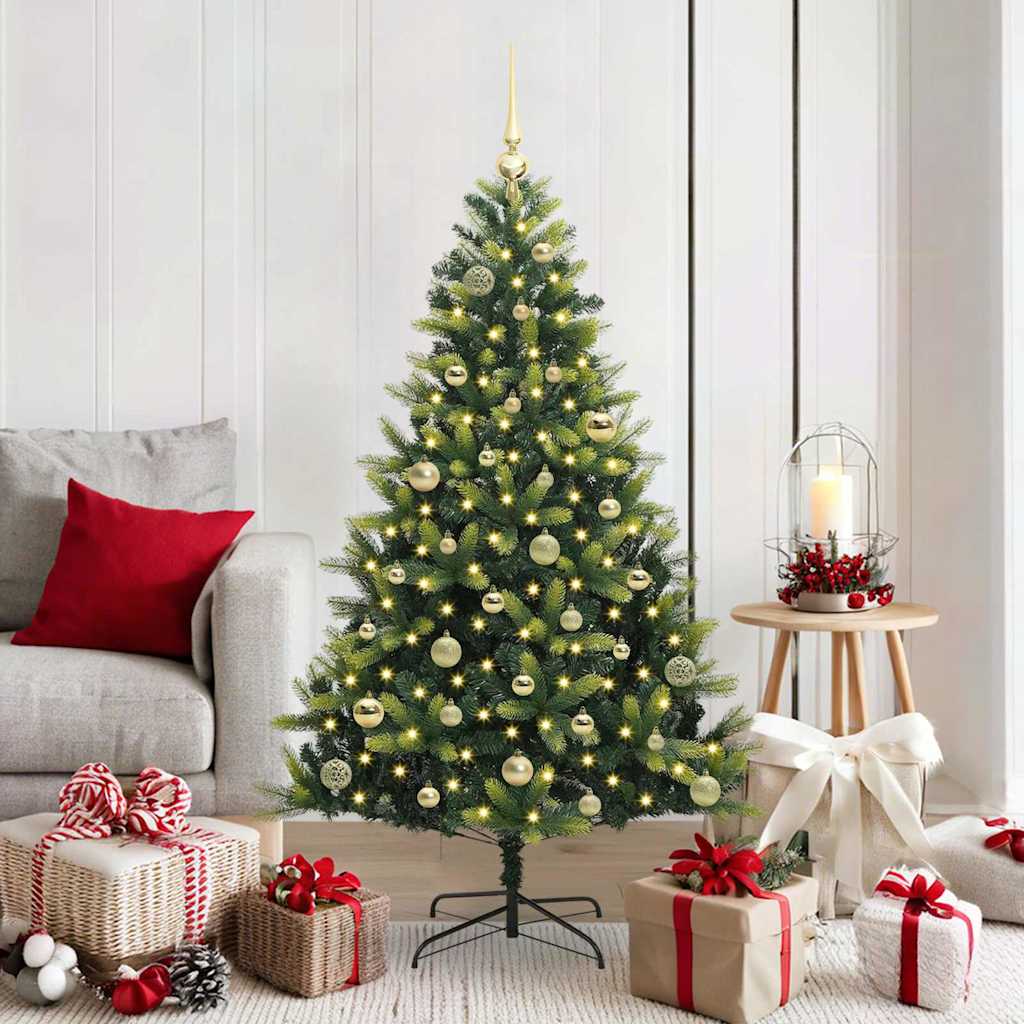 Arbre de Noël artificiel à charnières 150 LED Vert 150 cm - XIOS