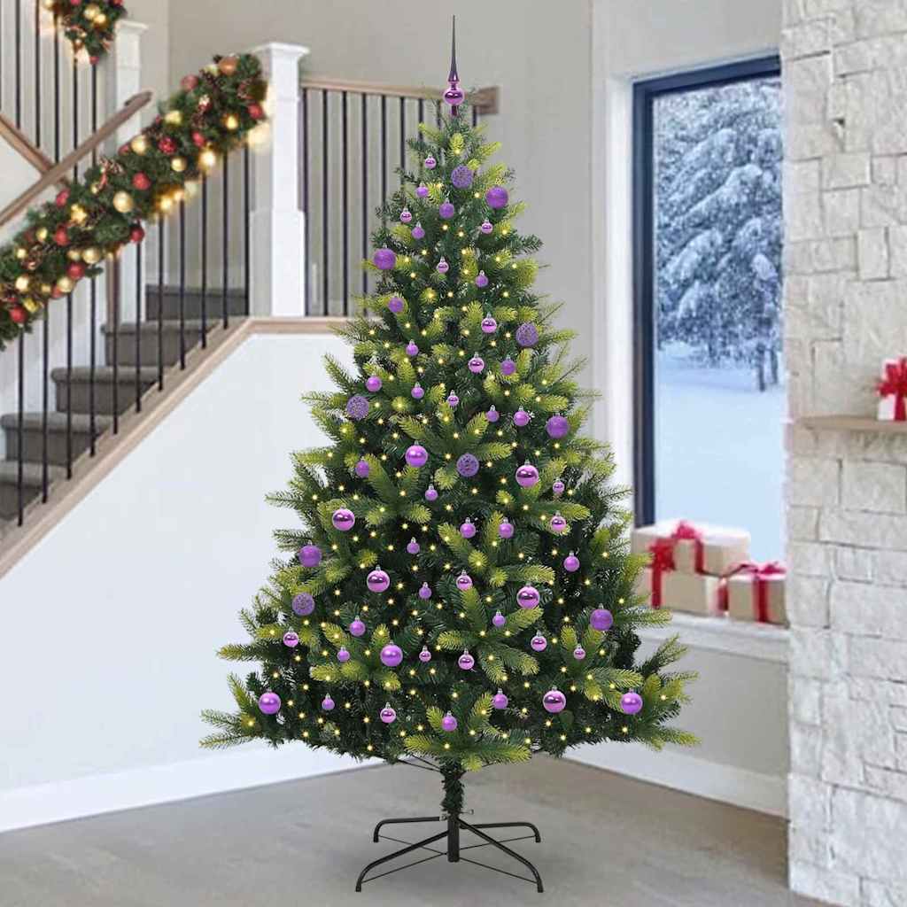 Arbre de Noël artificiel en silicone flexible 300 LEDs 240 cm