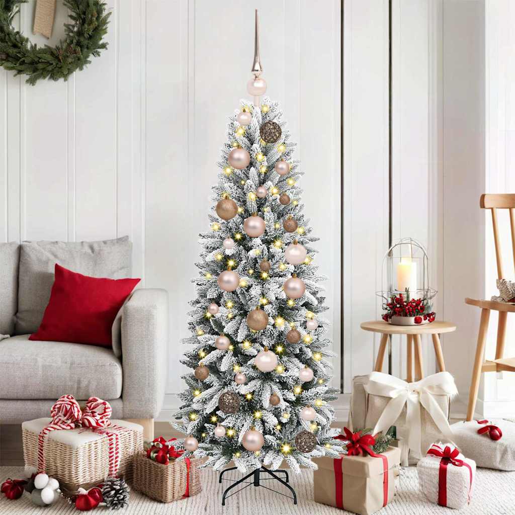 Sapin de Noël artificiel avec 150 LED avec support Blanc 120 cm - XIOS