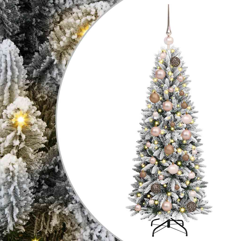Sapin de Noël artificiel avec 150 LED avec support Blanc 120 cm - XIOS