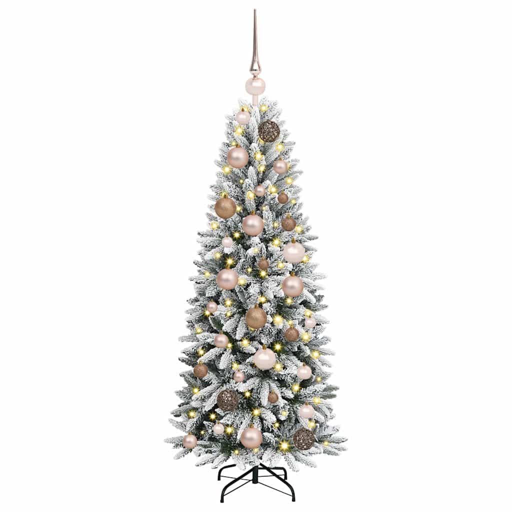 Sapin de Noël artificiel avec 150 LED avec support Blanc 120 cm - XIOS