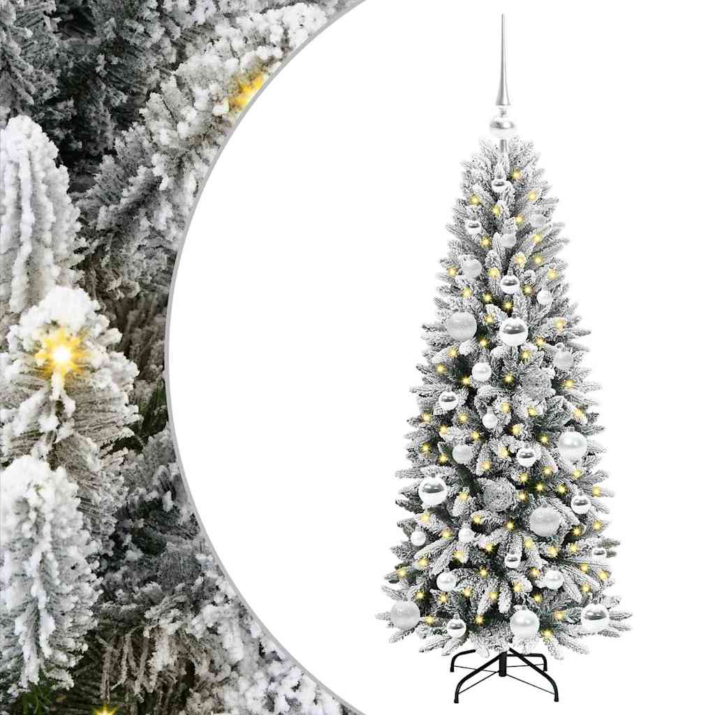 Sapin de Noël artificiel avec 150 LED avec support Blanc 120 cm - XIOS