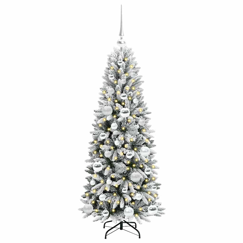 Sapin de Noël artificiel avec 150 LED avec support Blanc 120 cm - XIOS