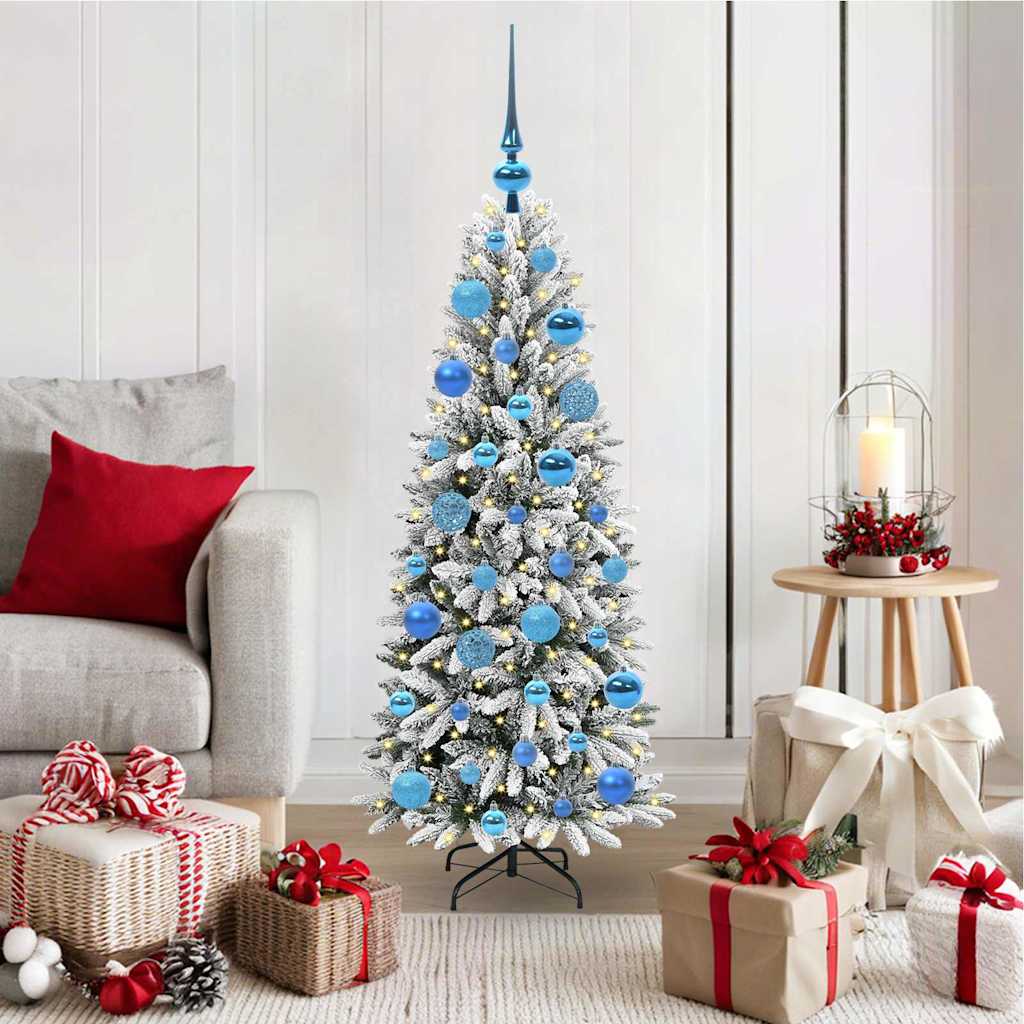 Sapin de Noël artificiel avec 150 LED avec support Blanc 120 cm - XIOS