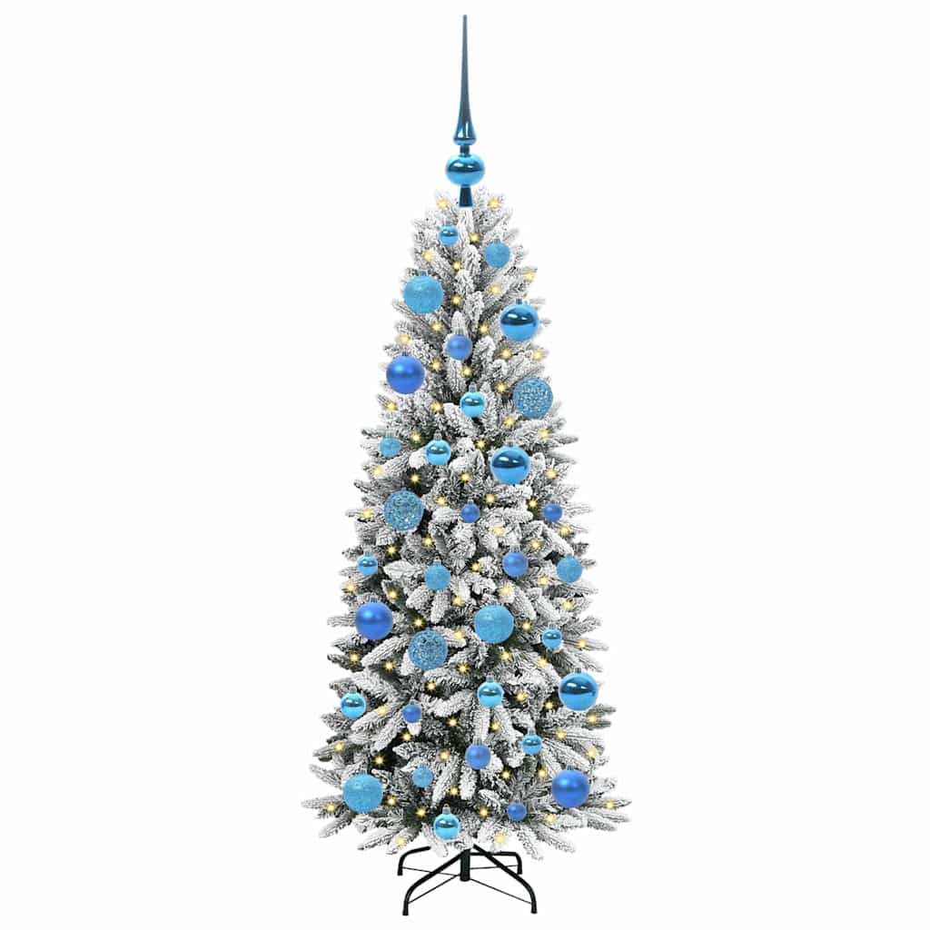 Sapin de Noël artificiel avec 150 LED avec support Blanc 120 cm - XIOS