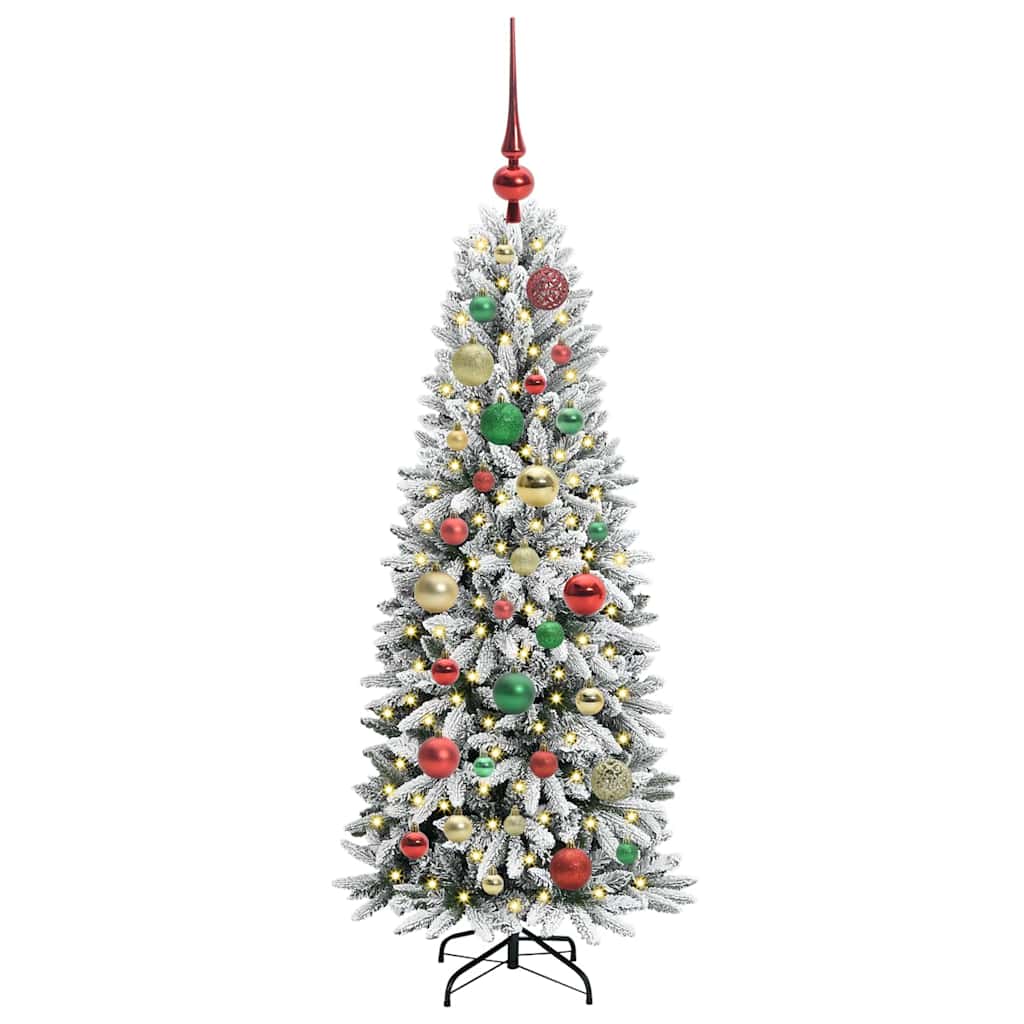 Sapin de Noël artificiel avec 150 LED avec support Blanc 120 cm - XIOS