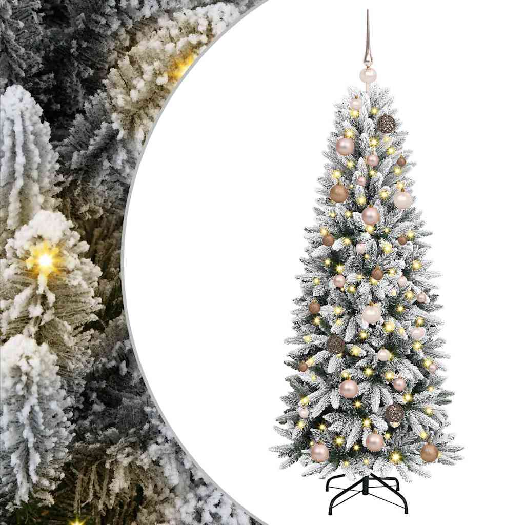 Sapin de Noël artificiel avec 150 LED avec support Blanc 150 cm - XIOS