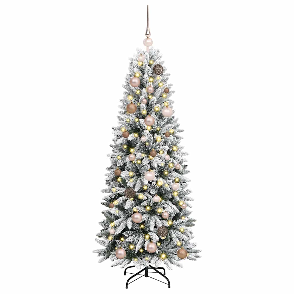 Sapin de Noël artificiel avec 150 LED avec support Blanc 150 cm - XIOS