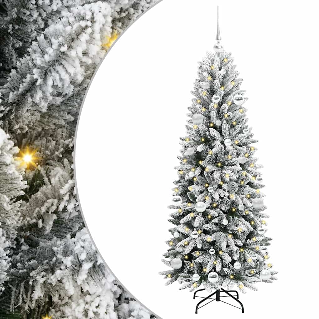 Sapin de Noël artificiel avec 150 LED avec support Blanc 150 cm - XIOS