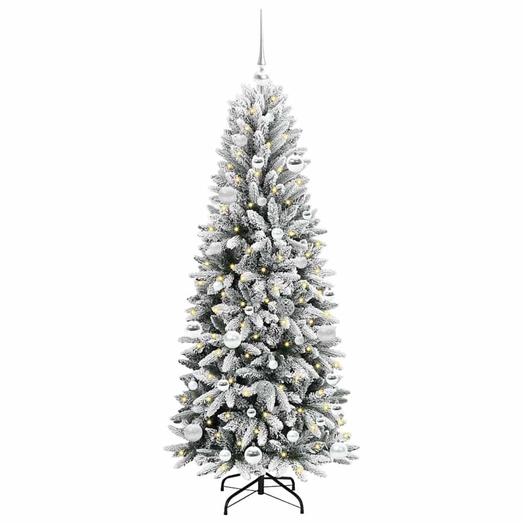 Sapin de Noël artificiel avec 150 LED avec support Blanc 150 cm - XIOS
