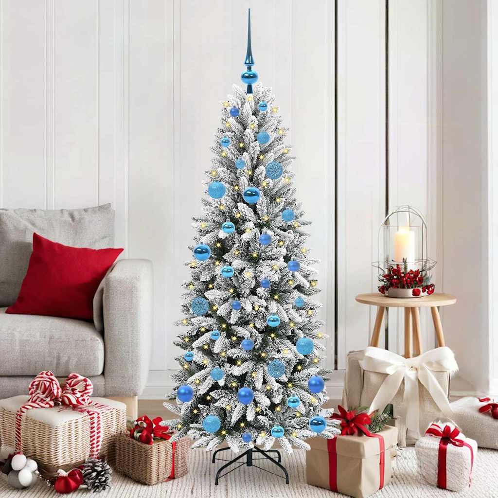 Sapin de Noël artificiel avec 150 LED avec support Blanc 150 cm - XIOS