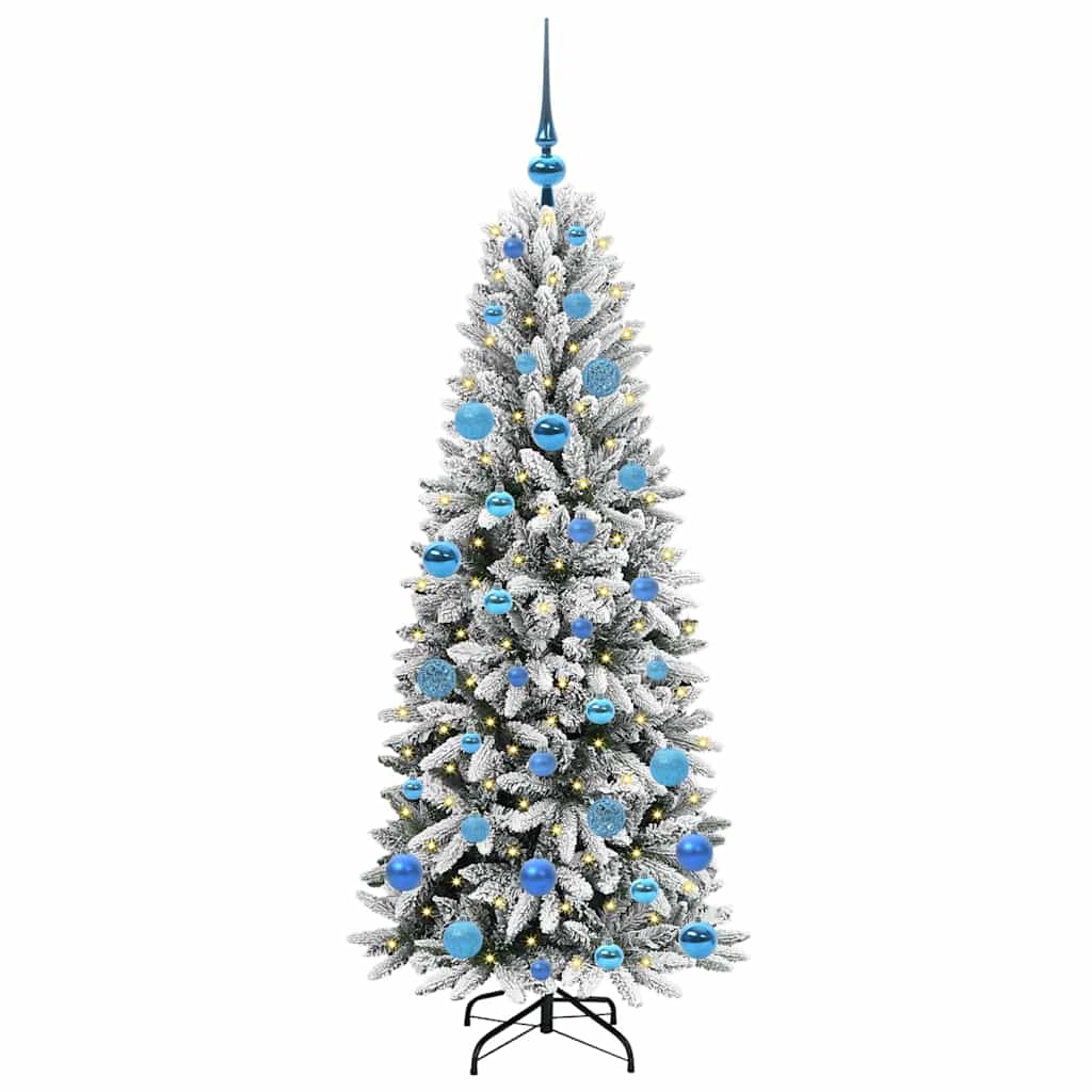 Sapin de Noël artificiel avec 150 LED avec support Blanc 150 cm - XIOS
