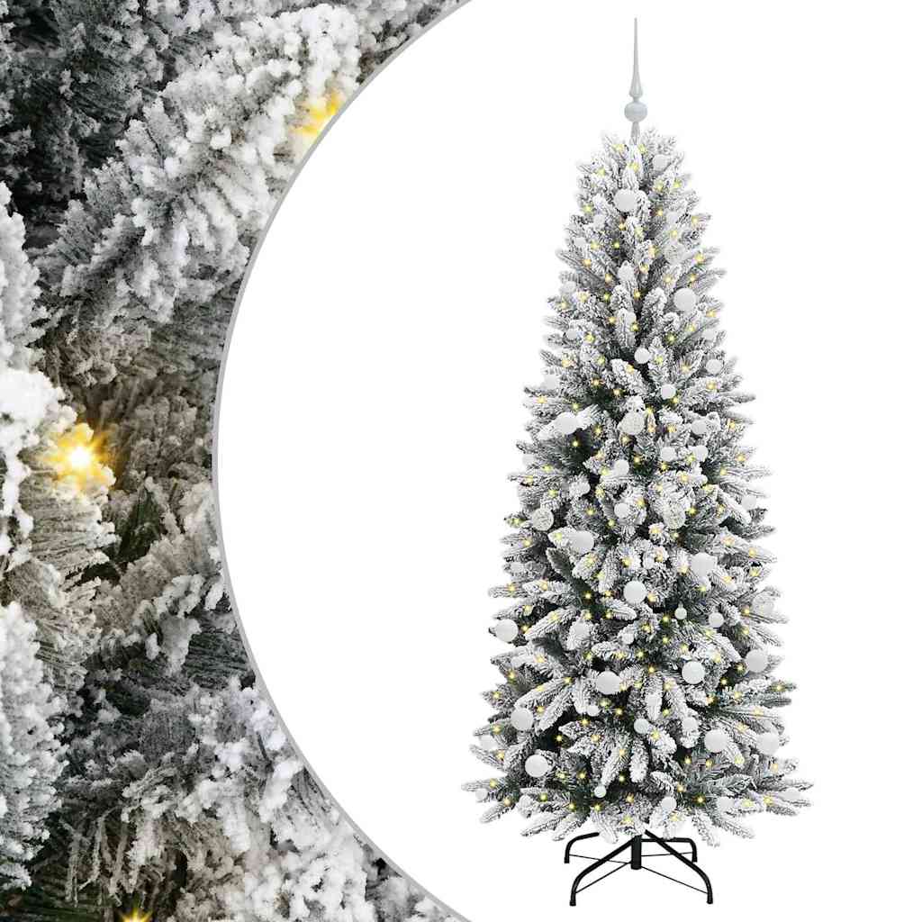 Sapin de Noël artificiel avec 300 LED avec support Blanc 180 cm - XIOS