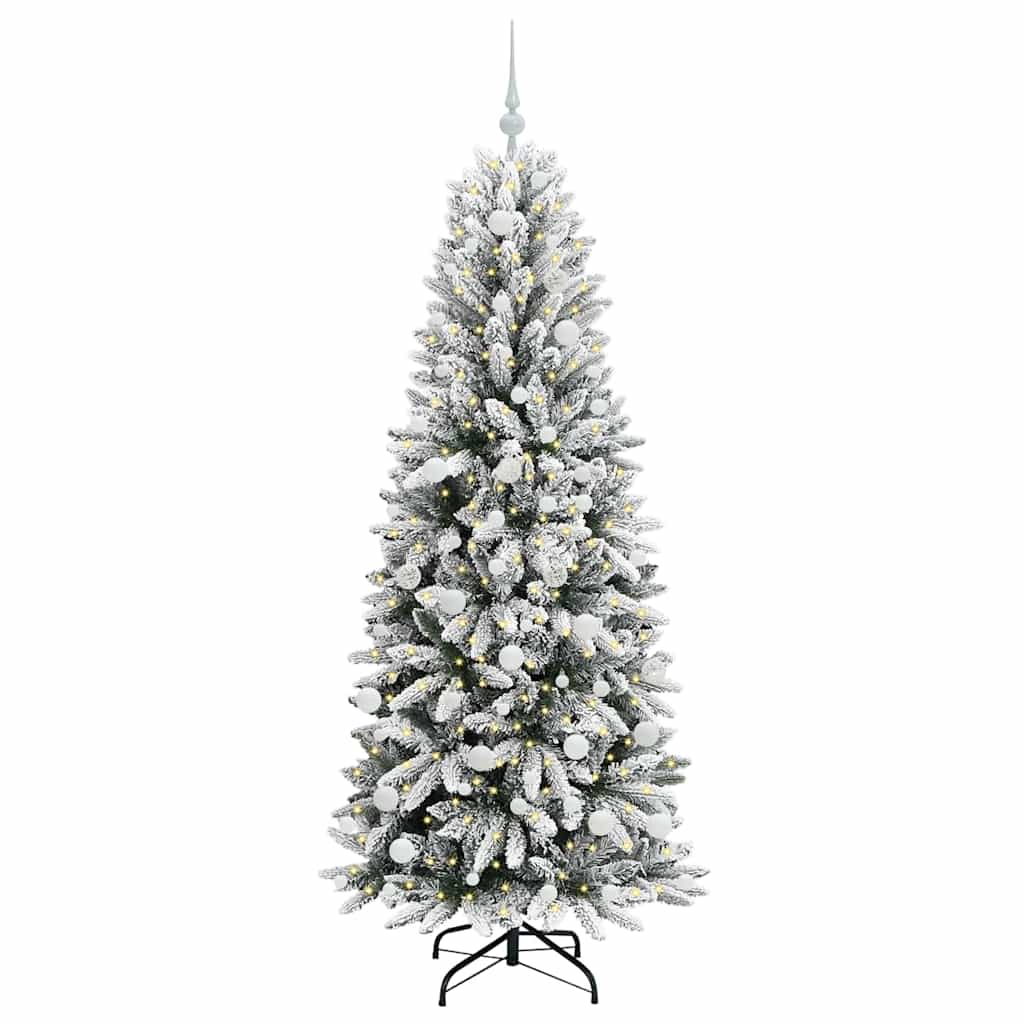 Sapin de Noël artificiel avec 300 LED avec support Blanc 180 cm - XIOS