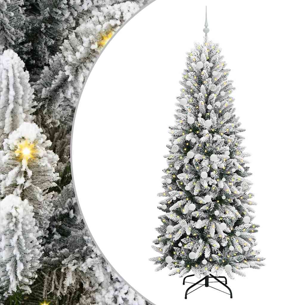 Sapin de Noël artificiel avec 300 LED avec support Blanc 210 cm - XIOS