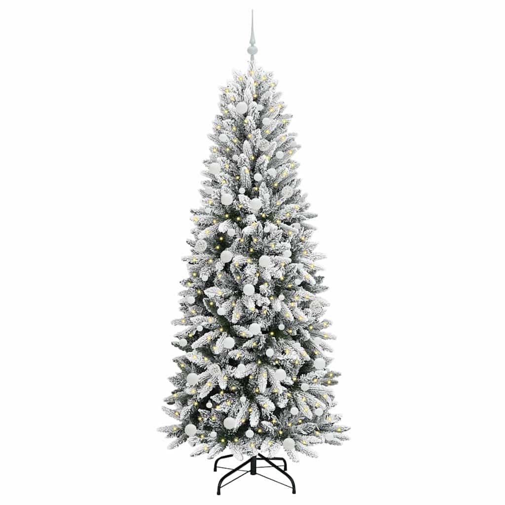 Sapin de Noël artificiel avec 300 LED avec support Blanc 210 cm - XIOS