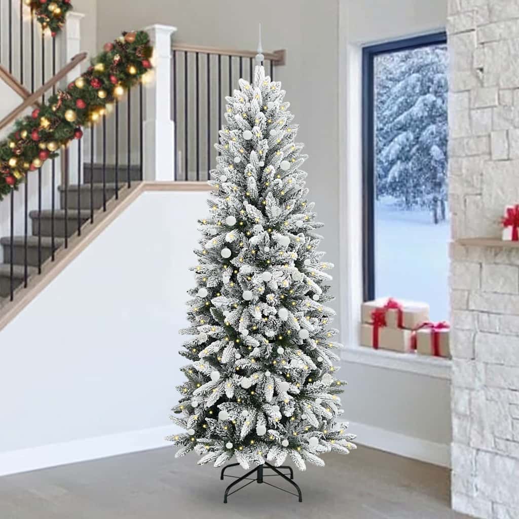Sapin de Noël artificiel avec 300 LED avec support Blanc 240 cm - XIOS