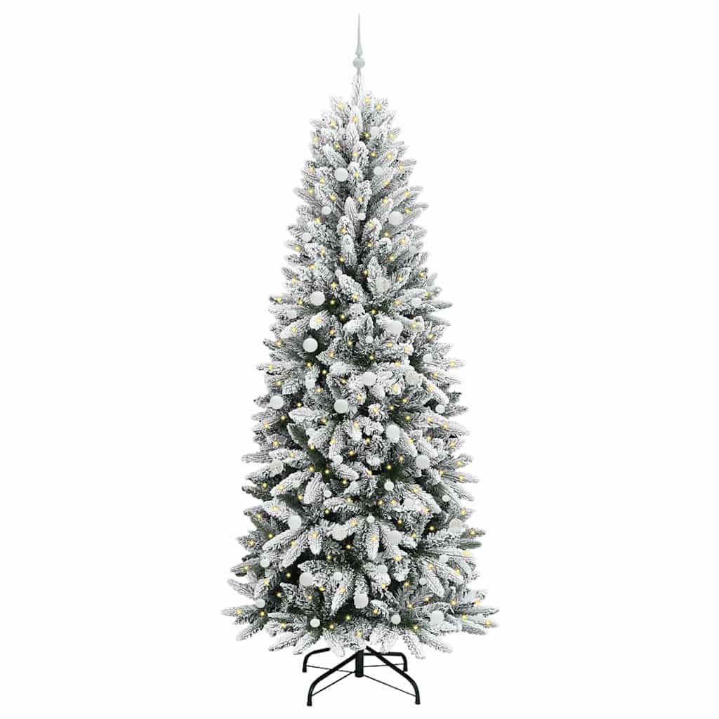 Sapin de Noël artificiel avec 300 LED avec support Blanc 240 cm - XIOS