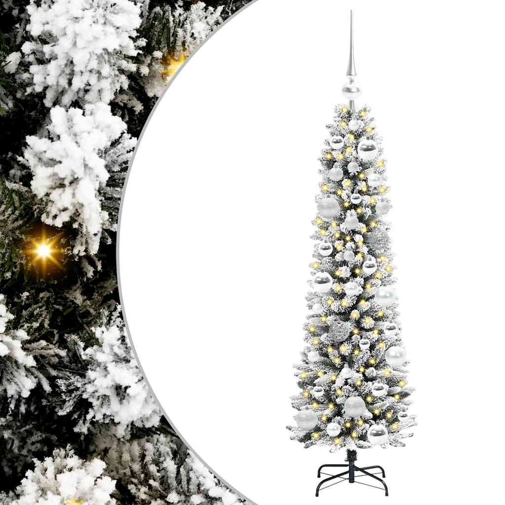 Sapin de Noël artificiel Blanc 120 cm PVC, métal et plastique - XIOS