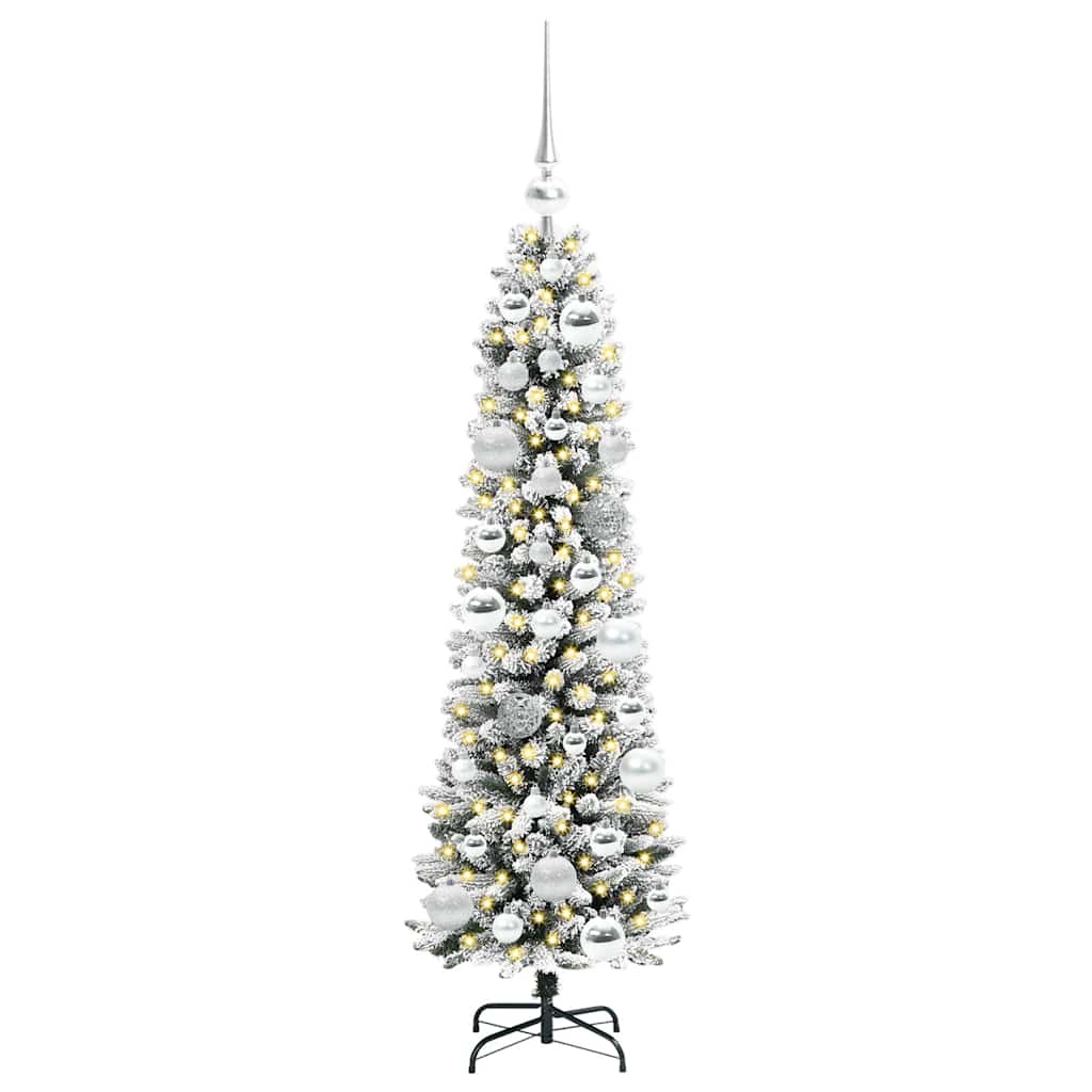 Sapin de Noël artificiel Blanc 120 cm PVC, métal et plastique - XIOS