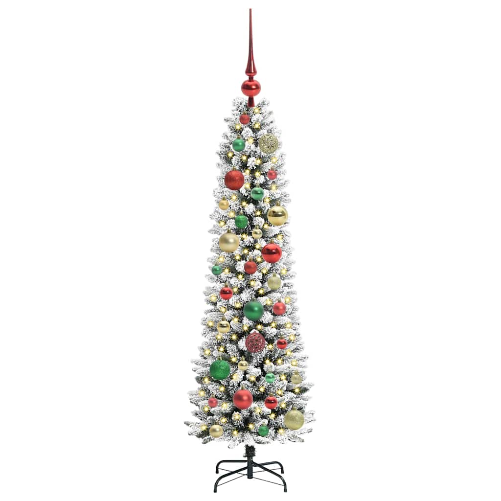 Sapin de Noël artificiel Blanc 120 cm PVC, métal et plastique - XIOS