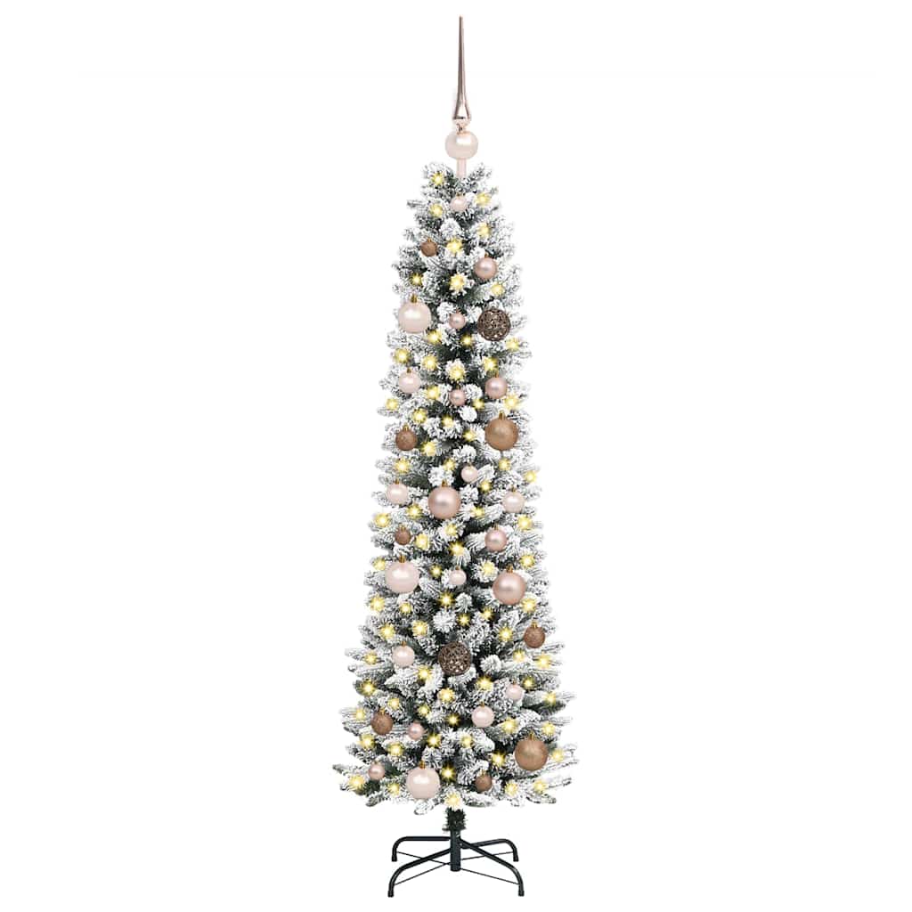 Sapin de Noël artificiel Blanc 150 cm PVC, métal et plastique - XIOS