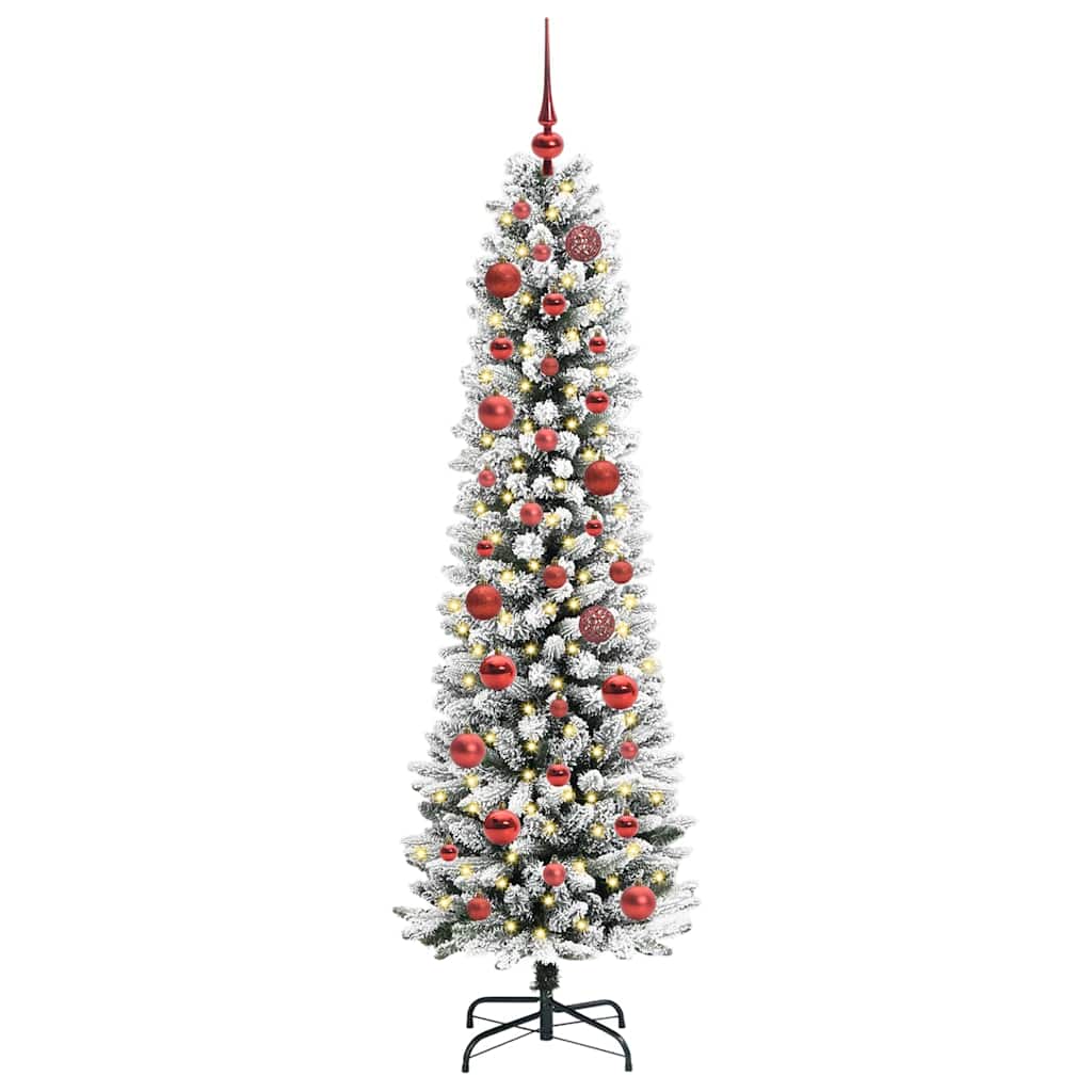 Sapin de Noël artificiel avec 150 LED Vert et blanc 150 cm - XIOS