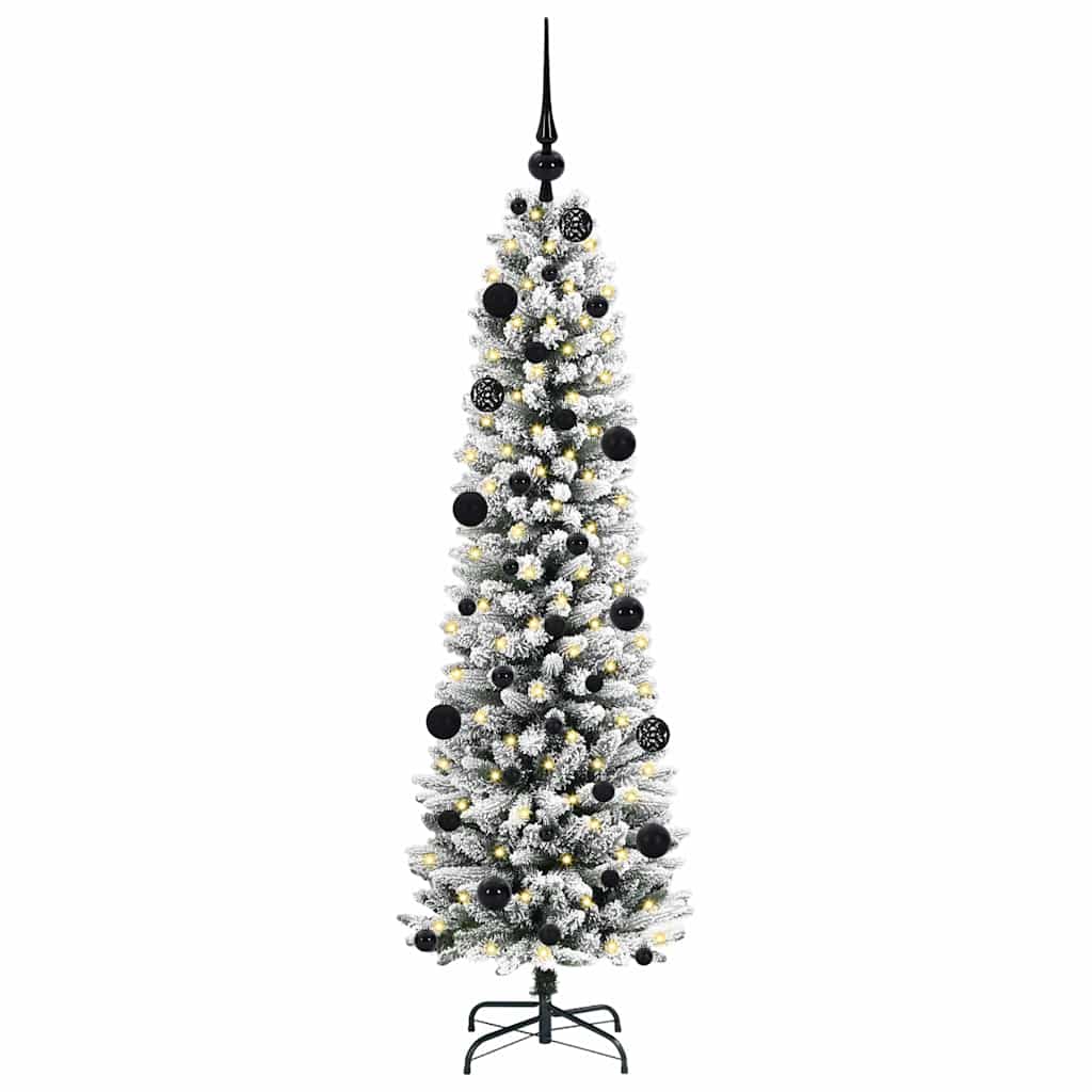 Sapin de Noël artificiel avec 150 LED Vert et blanc 150 cm - XIOS