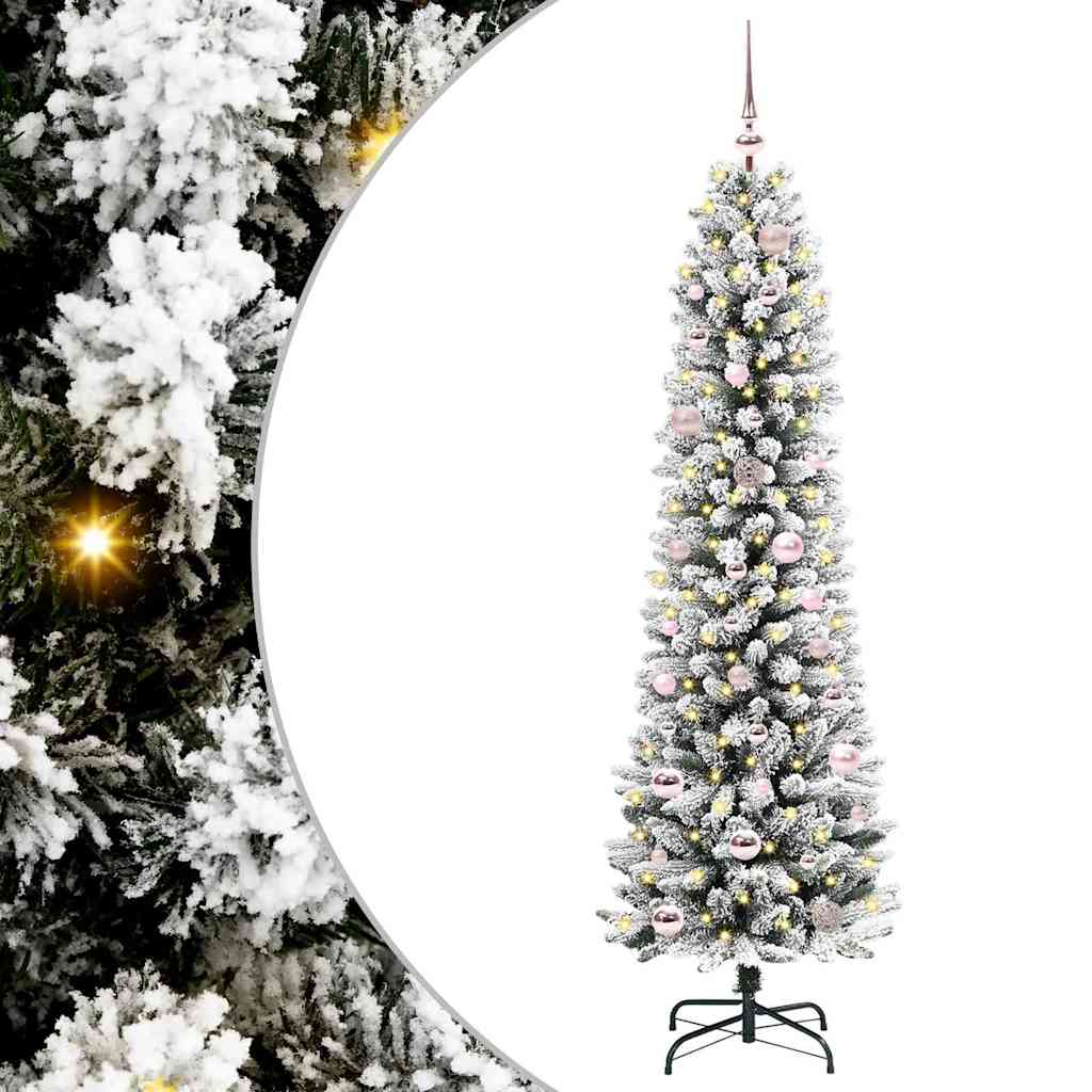 Sapin de Noël artificiel avec 150 LED Vert et blanc 150 cm - XIOS