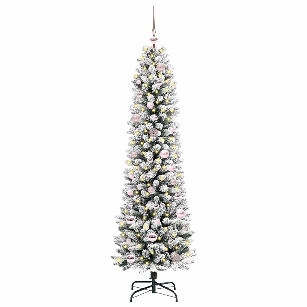 Sapin de Noël artificiel avec 150 LED Vert et blanc 150 cm - XIOS
