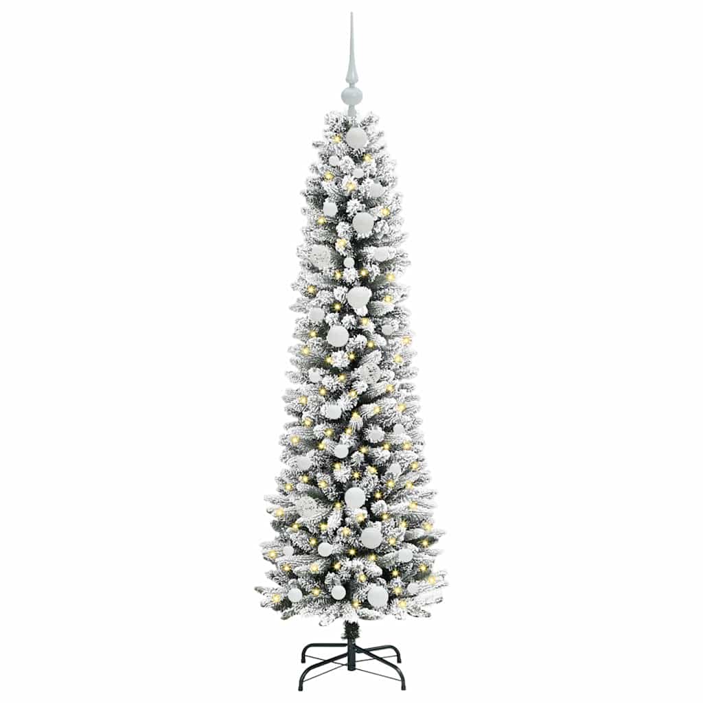 Sapin de Noël artificiel avec 150 LED Vert et blanc 150 cm - XIOS
