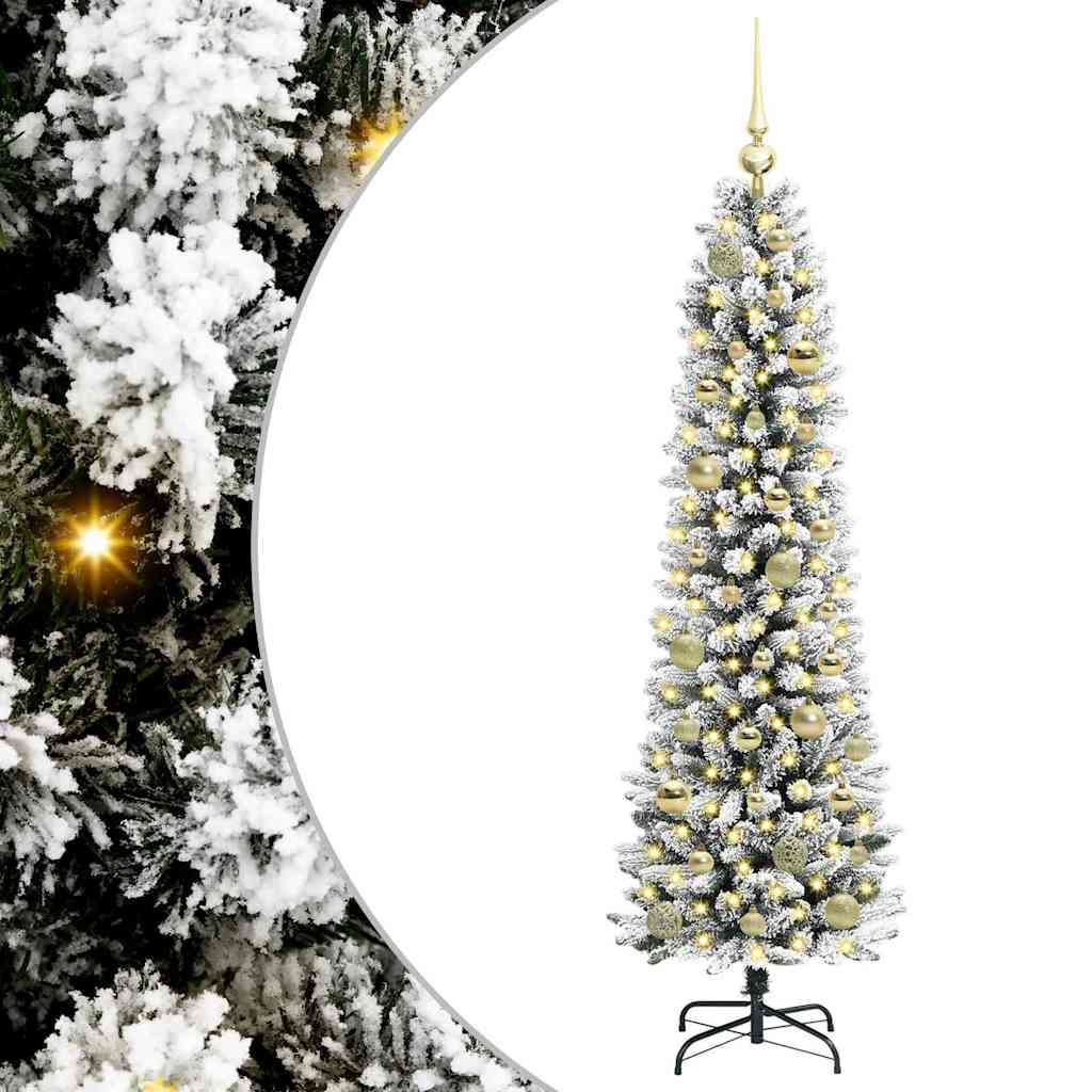 Sapin de Noël artificiel avec 150 LED Vert et blanc 150 cm - XIOS