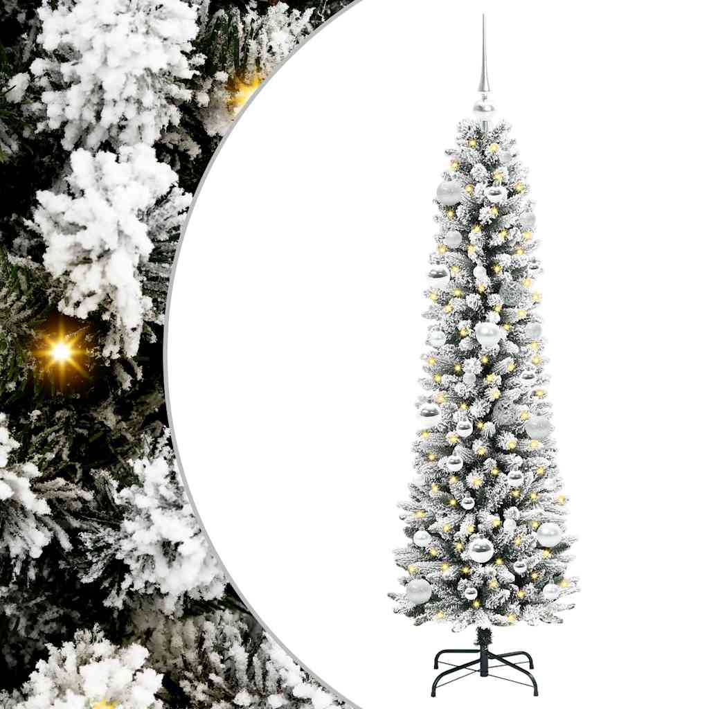 Sapin de Noël artificiel Blanc 150 cm PVC, métal et plastique - XIOS