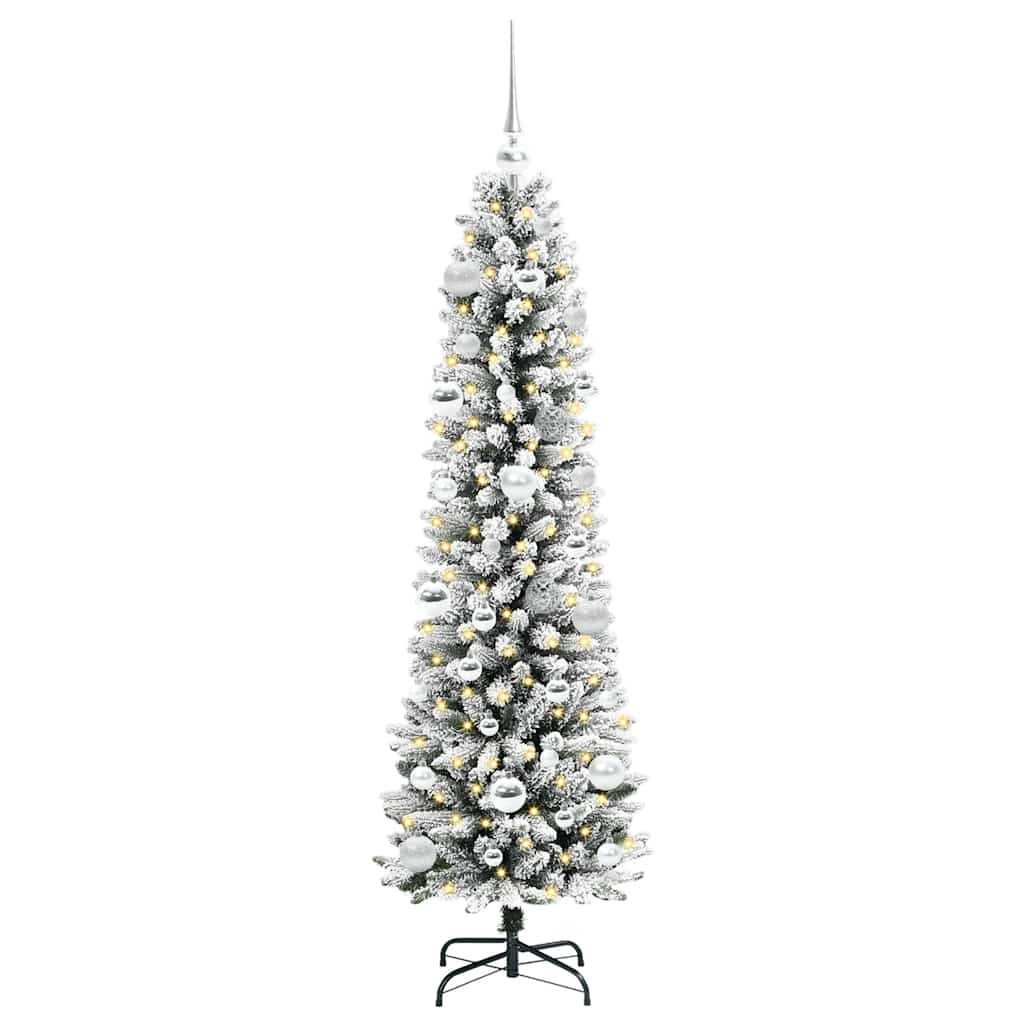 Sapin de Noël artificiel avec 150 LED Vert et blanc 150 cm - XIOS
