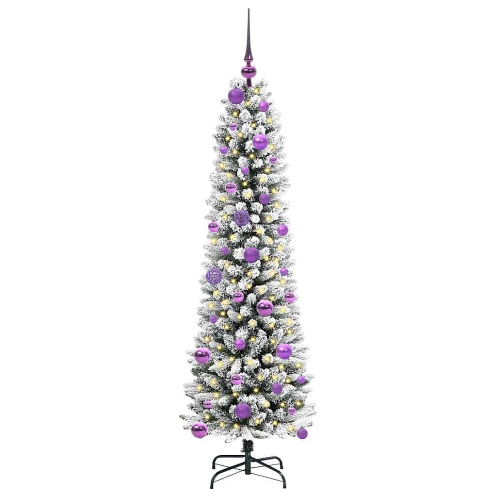 Sapin de Noël artificiel avec 150 LED Vert et blanc 150 cm - XIOS